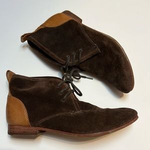 Sebago Hutton Lace Up Ankle Boots Chukka Leather Suede Oxford 6.5 Handcrafted